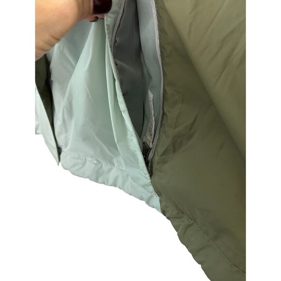 Eddie Bauer Green Hooded Full-Zip Mesh Lined Packable Windbreaker Jacket Large - Picture 8 of 11